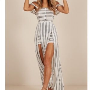 Show pow thinking about you maxi playsuit L